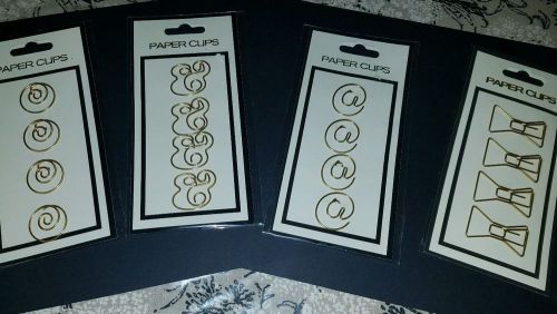 4 Gold circle swirls paper clip, for Erin Condren, Kikki K., Happy Planner