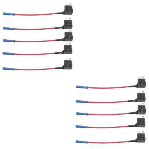 10 pc medium middle standafuse safety fuse block tap dual circuit adapter holder for sale