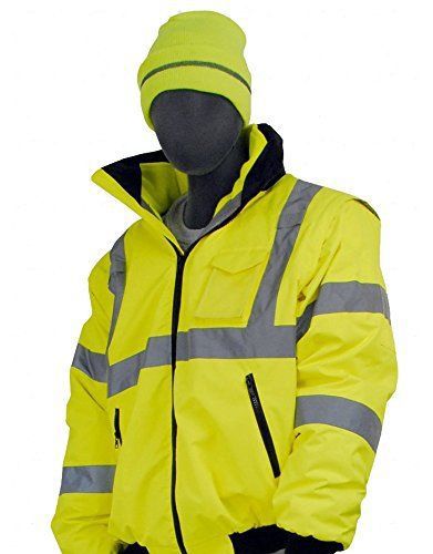 Majestic Glove 75-1300 PU Coated Polyester High Visibility Bomber Jacket with