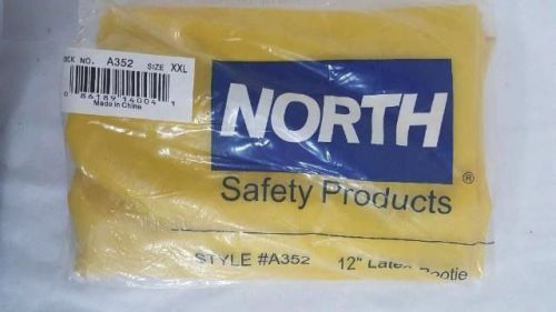 NORTH SAFETY PRODUCTS HAZMAT XXL 2XL BOOT COVER SHOE YELLOW LATEX RUBBER A352