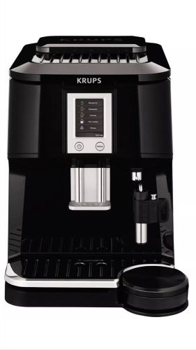 Krups Falcon -  Fully Automatic Espresso Machine w Latte Tray (Black) - EA844250