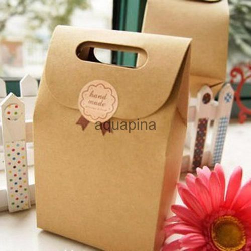 5x brown kraft paper party loot treat gift goody bags cupcake muffin boxes for sale