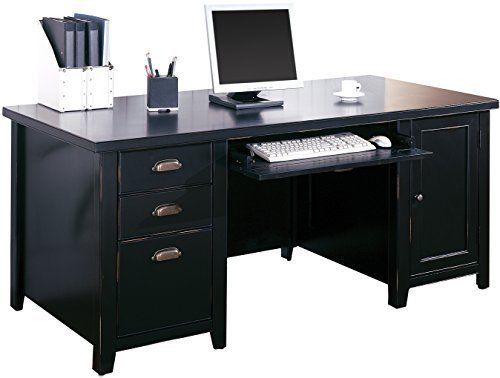kathy Electronics Features ireland Home by Martin Tribeca Loft Black Double Desk