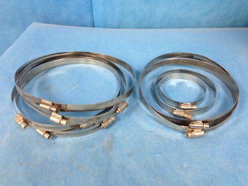 Norton, Ideal Stainless Hose Clamps Size 12, M140, 104, 72, 64 Lot of 9