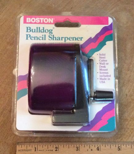 NIP Boston Bulldog Pencil Sharpener No. 1065 Translucent Blue