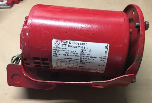 Bell &amp; Gossett 1/2 HP Type TS Pump motor. Part #903581 Model 8VN48T17D175A P