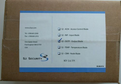 NEW - S2 Security S2-OUTP Output Blade - Factory sealed box