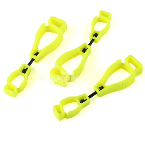 3 Yellow GLOVE GUARD CLIP FOR WORK SAFEcv1 with patented safety break away cv1