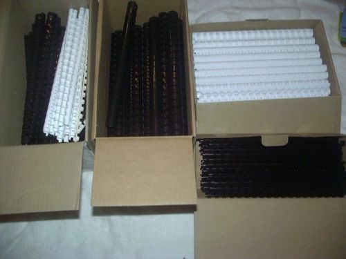 PRESENTATION BINDING COMBS VARIOUS SIZES 375++ ALL BRAND NEW 1&#034; 1-1/4&#034; 1/2&#034;