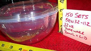 Pactiv 32 oz. Roseware Bowl with Lid Case of 150 (#112)