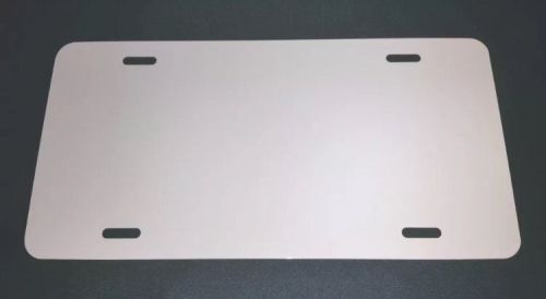 Blank 6&#034; By 12&#034; White Aluminum License Plate