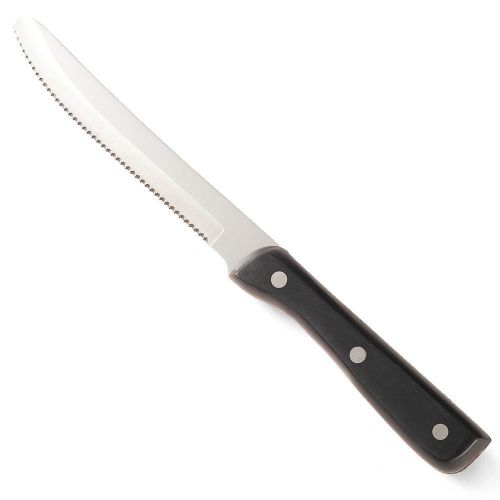 Walco 980527 HD Steak Knife with Black Delrin Handle - Dozen