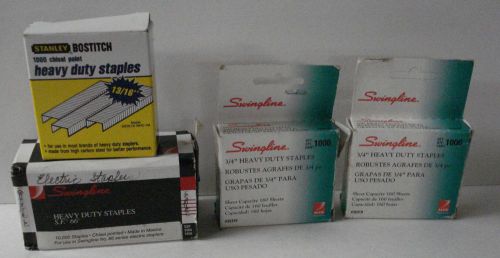 Mixed Lot of Heavy Duty Staples 1/2 3/4 13/16 Swingline Bostitch - Mostly Unused