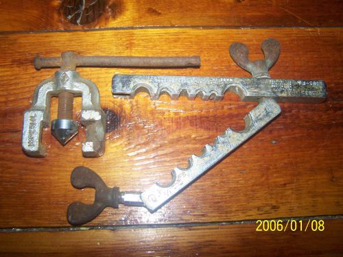Vintage pipe flaring tool tools in good working cond.both by imperial.brass usa. for sale