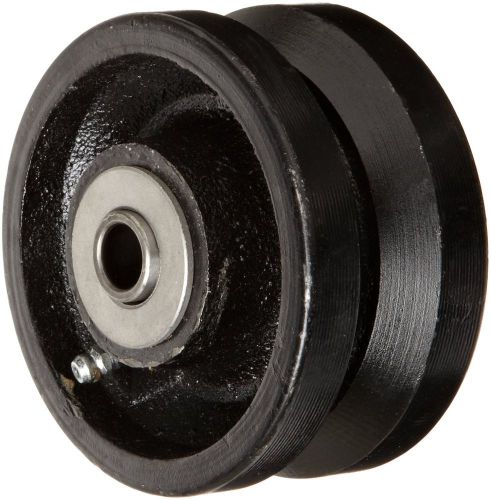Rwm casters vir-0420-08 4&#034; diameter x 2&#034; width cast iron v-groove wheels with... for sale