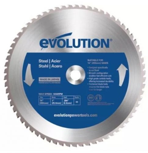 Evolution Power Tools 12BLADEST Steel Cutting Saw Blade 12&#034; x 60-Tooth 1600RPM