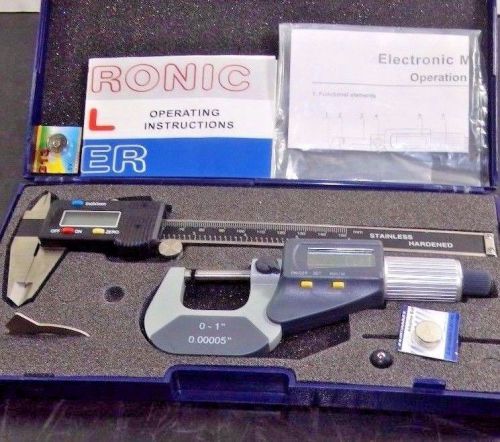 3 Piece Machinist Caliper and Micrometer Tool Kit, 0&#034;- 6&#034;, |KN2|