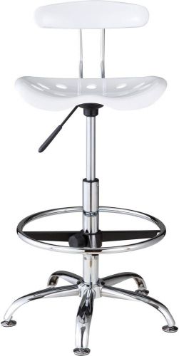 Onespace 60-101601 drafting stool with tractor seat white bar/drafting st... new for sale