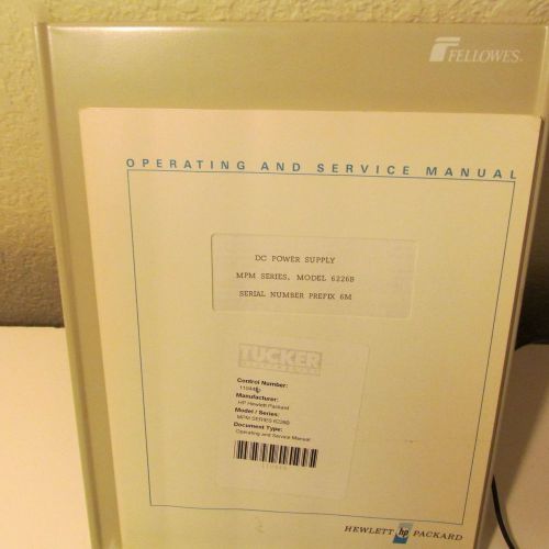 AGILENT HP 6226B  POWER SUPPLY  OPERATING/SERVICE MANUAL, SCHEMATIC,PARTS LIST