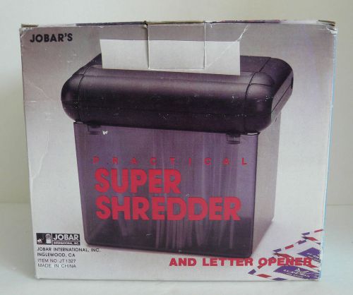 Jobar Practical Super Shredder and Letter Opener Cuts Desk Top Small Size
