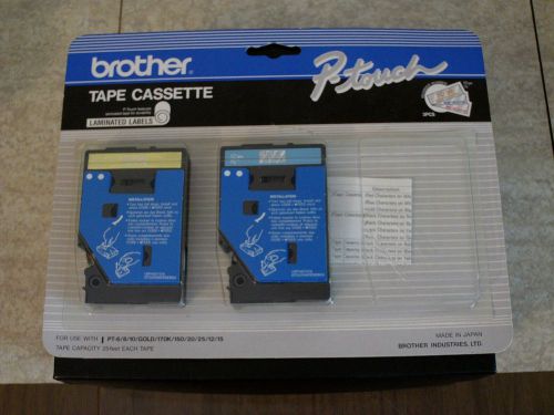 TAPE CASSETTE Brother P-Touch TC-30 Gold-Blue On Clear 2 of 3 Red missing