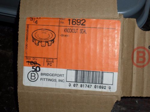 Fifty (50) ~3/4&#034; Knock Out Seals~ *New No Box* ~Bridgeport Fittings~ (cat:1692)