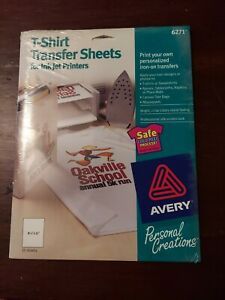 Avery t-shirt transfer sheets for inkjet printers, 15 sheets