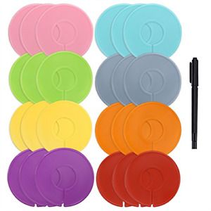 Caydo 24 Pieces 8 Colors Clothing Size Dividers Round Hangers Closet Dividers