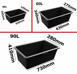 40L / 60L / 80L HEAVY DUTY PLASTIC STORAGE BOX BOXES RECYCLED UPCYCLED