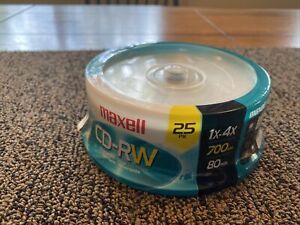 25 Pack Maxell CD-RW 700mb NEW SEALED