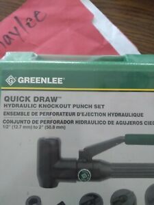 GREENLEE (7906SB) Quick Draw Hydraulic knockout Punch Driver w/ 1/2&#034; - 2&#034; sealed