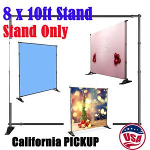 PICKUP 8x10ft Step Repeat Adjustable Backdrop Telescopic Banner Stand ONLY