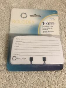 Rolodex Petite Refill Cards, 2 1/4 x 4, 100 Cards/Pack address lined