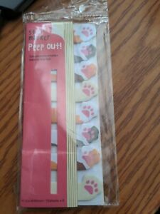 Cat Sticky Notes paw page tabs