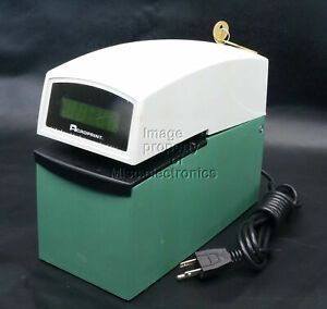 Acroprint ETC Digital Time Stamp Punch Recorder 01-6000-001 *With Key*