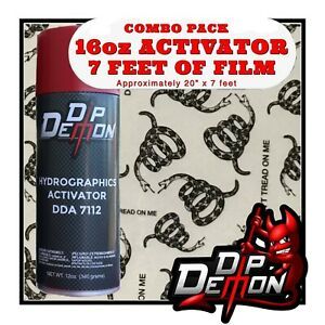 16oz hydrographic film / activator Don&#039;t Tread On Me hydro dip dipping wizard