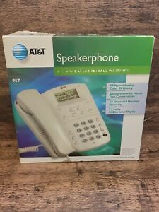 AT&amp;T 957 Single-Line Corded Phone System With Caller ID And Power Supply - New