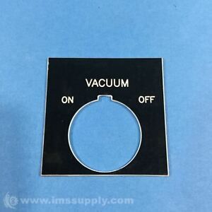 Vacuum On Off Legend Plate, Square USIP