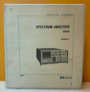 HP 03585-90006 Model 3585A (1981) Volume III Spectrum Analyzer Service Manual.