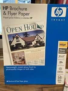 HP Brochure Flyer Paper 8.5 X 11&#034; 110 lb Glossy 98 Brightness 50 sheets