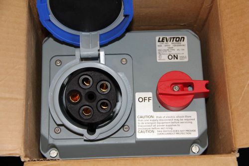Leviton Mechanical Interlock Watertight PIN &amp; SLEEVE 4 pole 5 wire 60A 3phY NEW