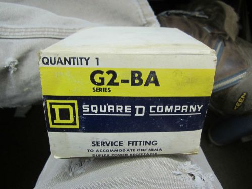 (5) Square D G2-BA service fitting Accomodates 1 nema duplex power receptacle