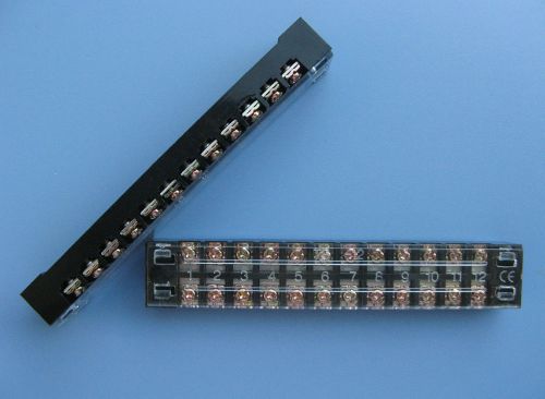 Ndc 600v 15a 12 position 2 row terminal block barrier strip cable connector for sale