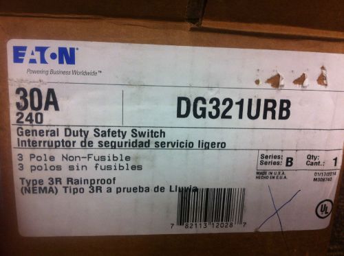 Eaton Cutler Hammer DG321URB 30 amp Safety Switch