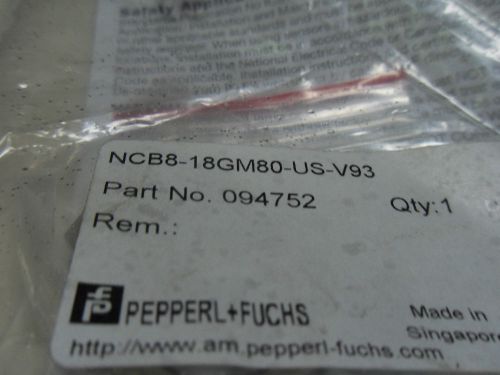 (M6-2) 1 NEW PEPPERL &amp; FUCHS 094752 PROXIMITY SWITCH