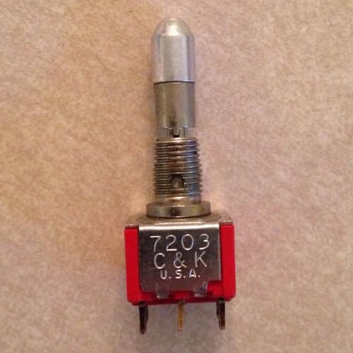 C&amp;K 7203 Miniature Toggle Switch DPDT On-Off-On Panel Mt Solder Lug 5A 120V