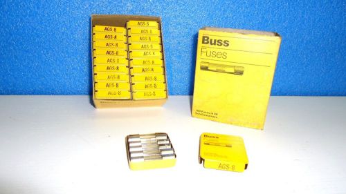 BUSS FUSES AGS8 -100 FUSES IN 20-5 IN CONTAINERS BUSSMAN FREE SHIPPING