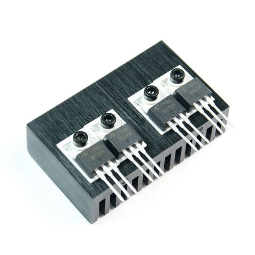 2.3x1.4inch Aluminum Alloy Heat Sink for TO-220 Package Audio Amplifier Black