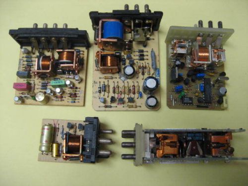 Lot of 5, Rare Vintage Relay Circuit Board with Vintage Components