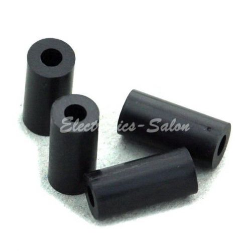 100x 15mm black nylon round spacer, od 7mm, id 3.2mm, for m3 screws, plastic. for sale